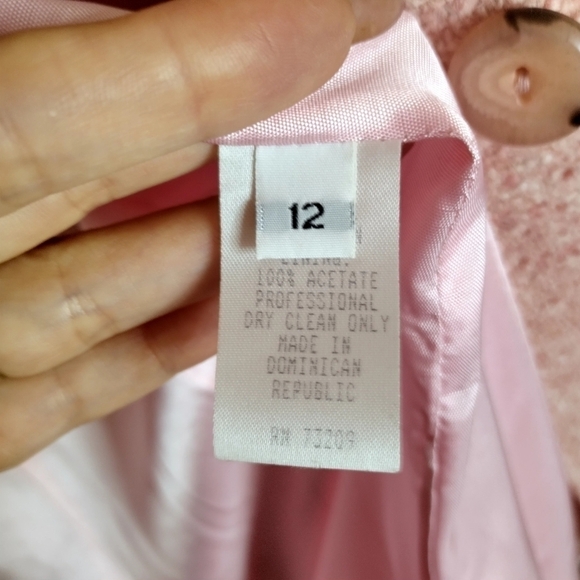 Marvin Richards pink peacoat button down wool blend coat sz 12 - Picture 9 of 12